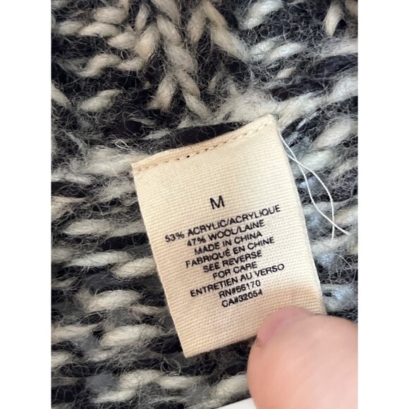 Anthropologie Moth Cable Knit Sleeveless Cowl Neck Sweater‎ Vest Marled Gray S - Picture 7 of 8